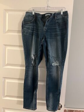 Vigoss Dark Blue Distressed Skinny Jeans